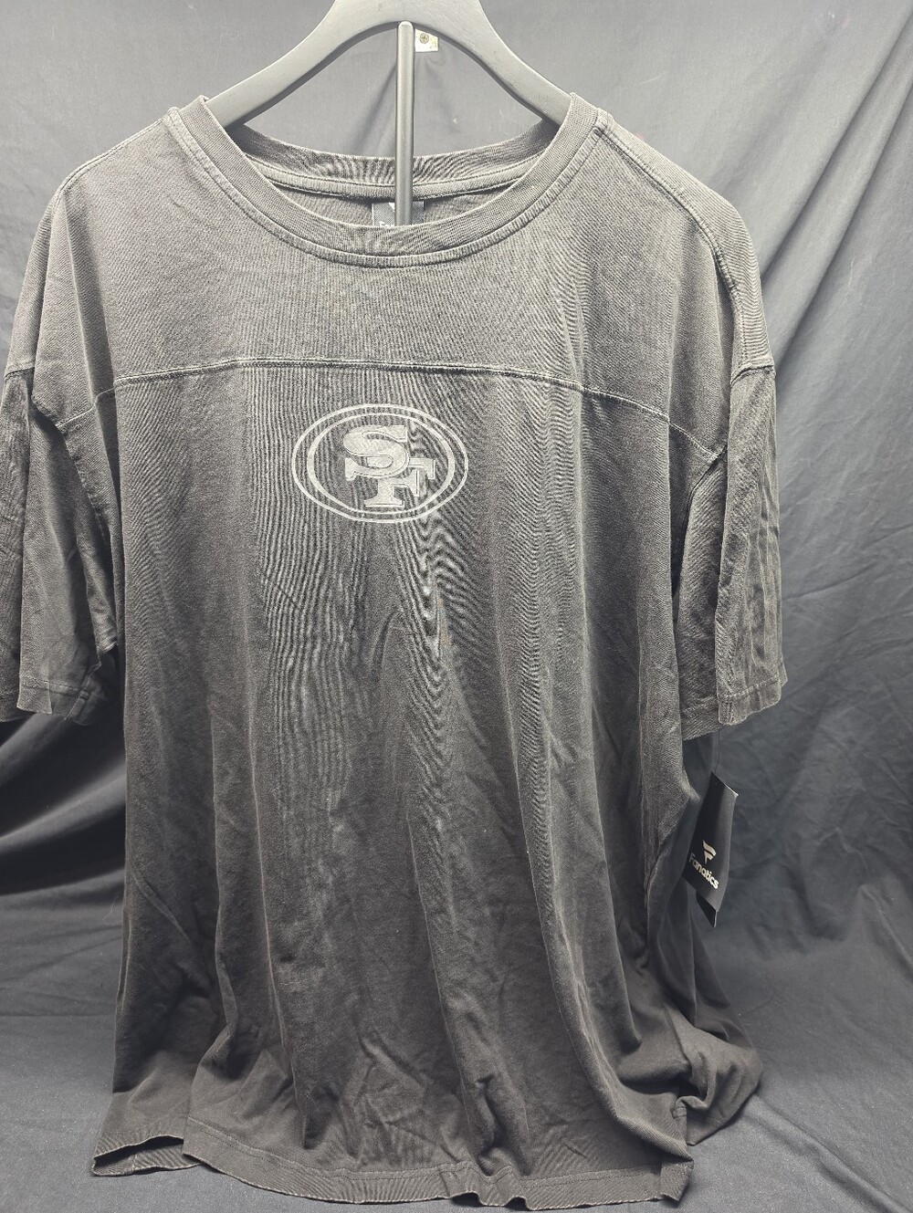 Fanatics San Francisco 49ers SF Logo Washed Gray T-Shirt NFL Vintage Style